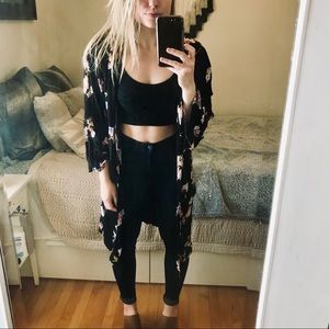 ASOS long floral kimono size 6